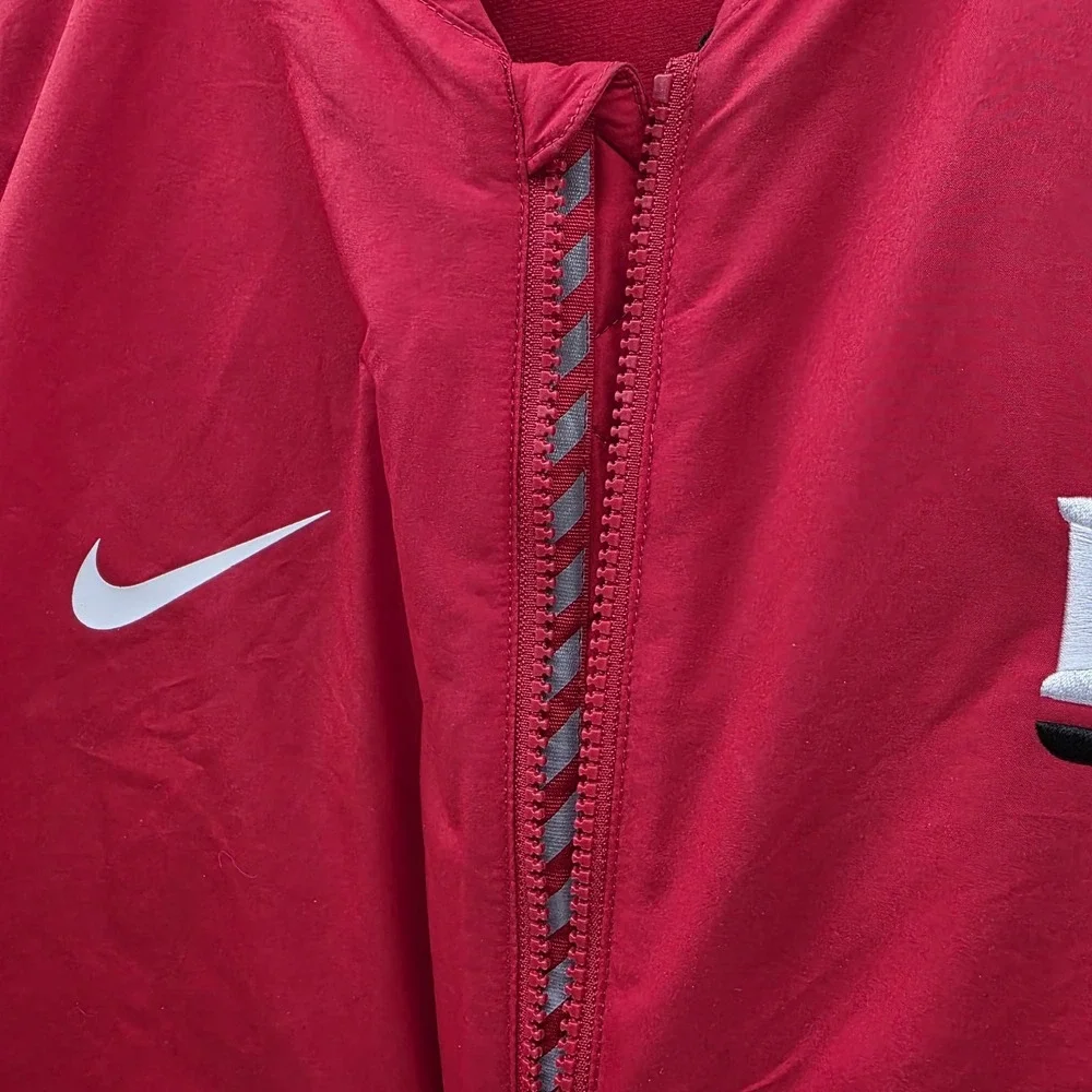 NIKE Bomber Jacket Mens XL‎ Red Downfill Full Zip Oversized Heavyweight Thick